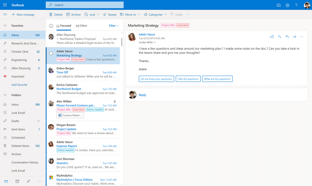 microsoft outlook for mac simple view